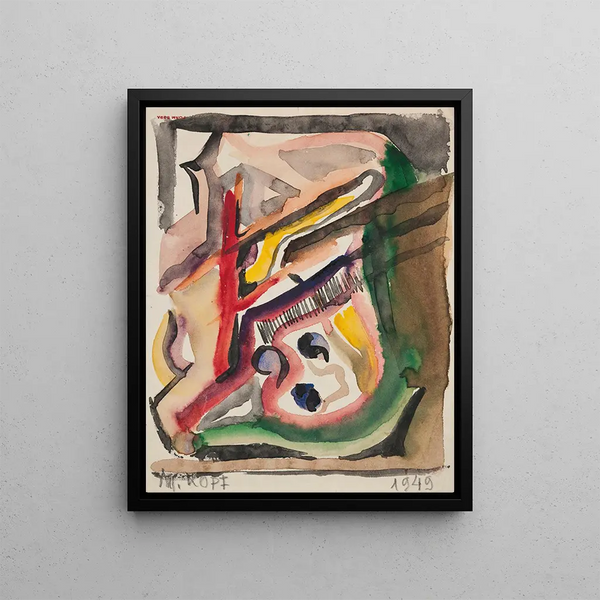 Composition after the modern exhibition at TPSP - Marian Kopf — framed artwork on a wall