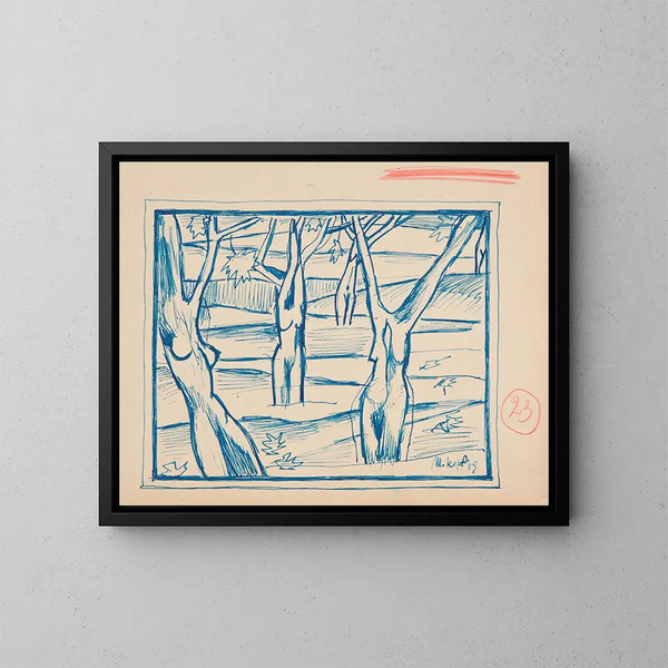 Sad Painting - Marian Kopf — framed artwork on a wall