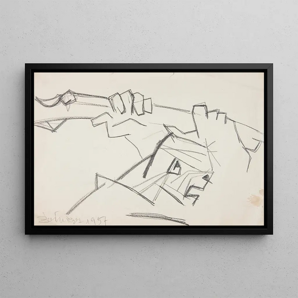 Cavalier - Marian Kopf — framed artwork on a wall