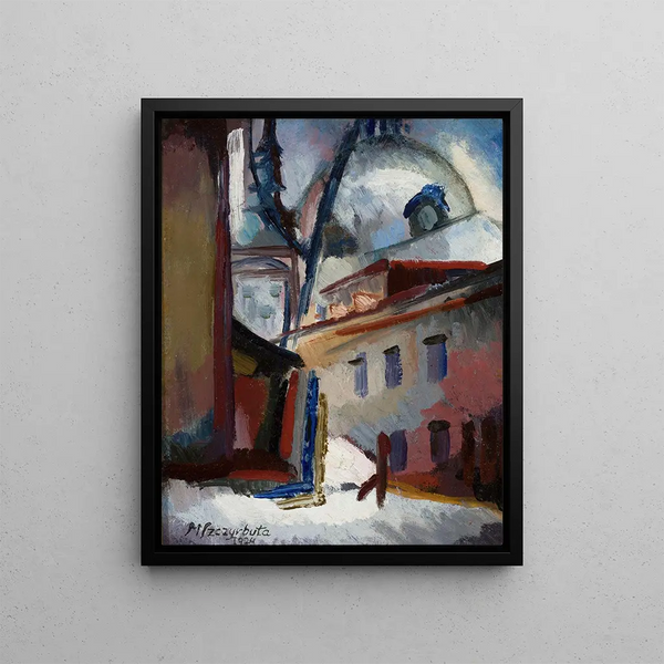 Architecture of a Small Town - Marian Szczyrbuła — framed artwork on a wall