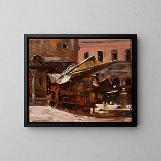 D' of a fair in Venice in Italy - Marian Trzebiński — framed artwork on a wall