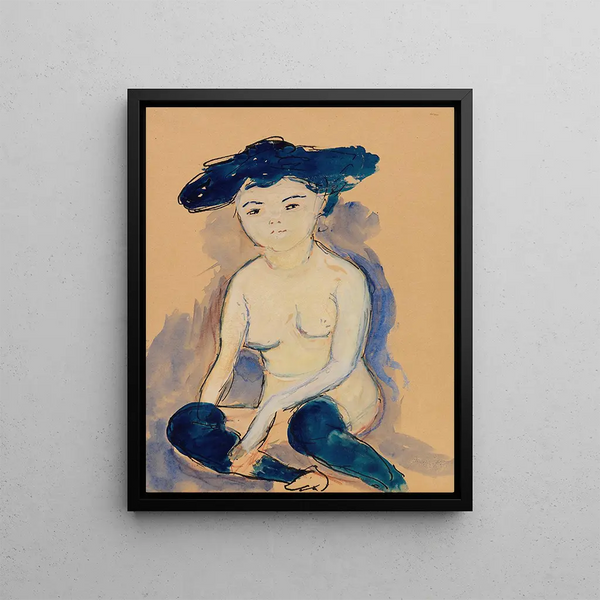 Hélène with a fashionable Japanese hairstyle - Marianne von Werefkin — framed artwork on a wall