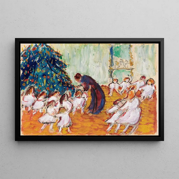 Christmas Tree Painting - Marianne von Werefkin — framed artwork on a wall