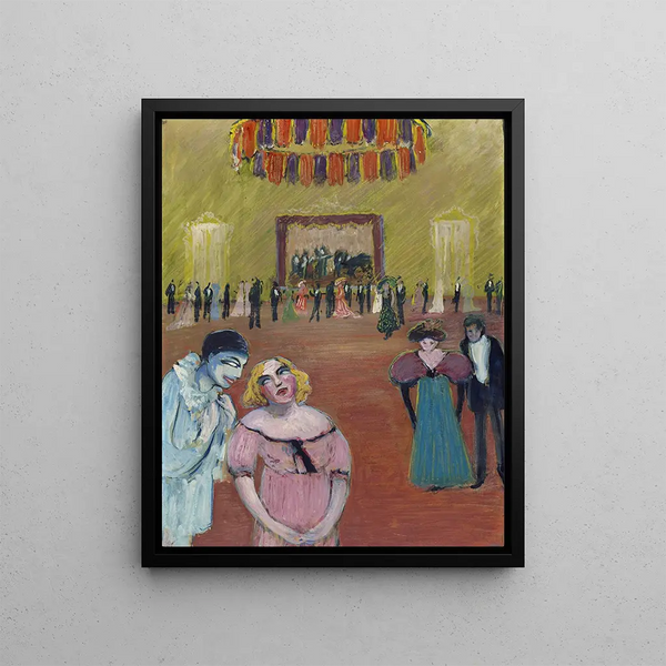 Scene of a ball - Marianne von Werefkin — framed artwork on a wall