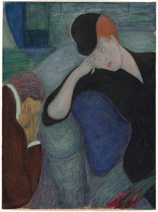 Marianne von Werefkin - interior with a seated couple.webp