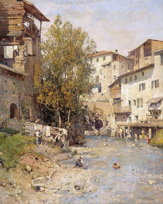 Mariano Barbasn - Landscape with a Village on the Outskirts of Rome.webp
