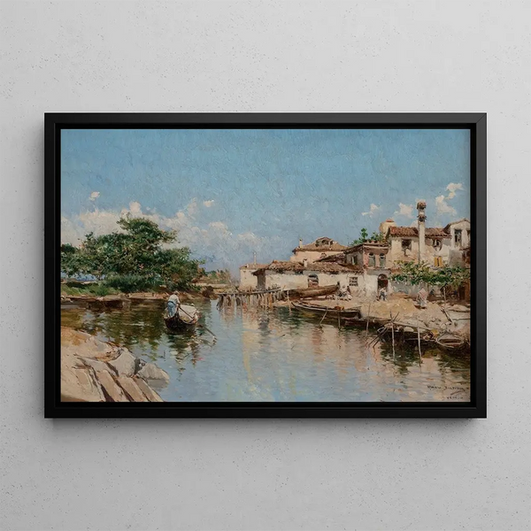 Venice Painting - Mariano Barbasán — framed artwork on a wall