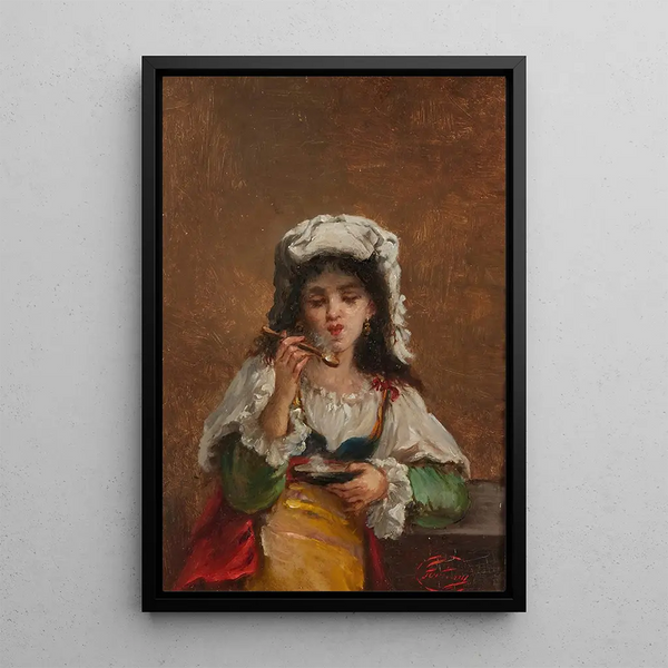 Hot Soup - Mariano Fortuny Marsal — framed artwork on a wall