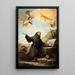 Saint Francis of Assisi receiving the stigmata - Mariano Salvador Maella — framed artwork on a wall