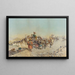 a Caravan at Rest - Mariano de Franceschi — framed artwork on a wall