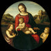 Marie with the Child Jean-Baptiste and a Holy Child Madonna Terranuova - Raphael — displayed in an interior