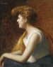 Portrait painting of a young woman - Marie-Augustin Zwiller — artwork view