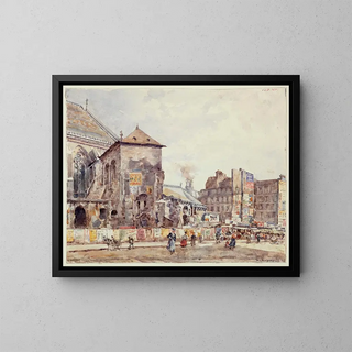 L'église Saint-Nicolas, rue Raumer - Marie-Désiré Bourgoin — framed artwork on a wall