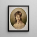 Portrait of Sarah Bernhardt - Marie-Désiré Bourgoin — framed artwork on a wall