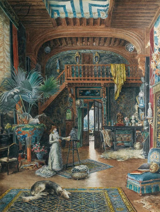 MarieDsire Bourgoin - Sarah Bernhardt sculpting in her studio.webp