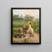 Children near the pond - Marie-François Firmin-Girard — framed artwork on a wall