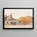 Hay cart near the city - Marie-François Firmin-Girard — framed artwork on a wall