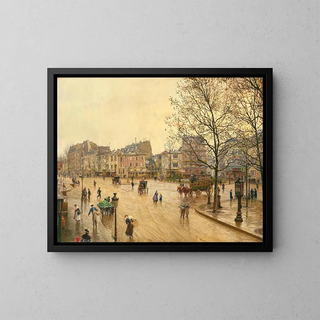 La place Pigalle - Marie-François Firmin-Girard — framed artwork on a wall