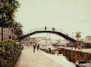 Le Canal Saint-Martin - Marie-François Firmin-Girard — artwork view