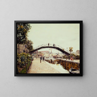 Le Canal Saint-Martin - Marie-François Firmin-Girard — framed artwork on a wall