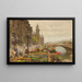 The Flower Market and the Clock Tower - Marie-François Firmin-Girard — framed artwork on a wall