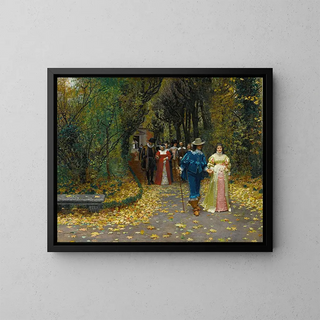 The Fiancés - Marie-François Firmin-Girard — framed artwork on a wall