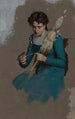 Young woman spinning - Marie-François Firmin-Girard — artwork view
