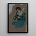 Young woman spinning - Marie-François Firmin-Girard — framed artwork on a wall