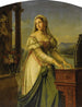 Woman at the organ in front of a statue of the Virgin and Child - Marie-Philippe Coupin de la Couperie — artwork view