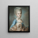 Augustine Suzanne Roslin, the artist's daughter - Marie-Suzanne Giroust — framed artwork on a wall