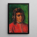 Portrait of a Moroccan woman - Marie-Yvonne Laur — framed artwork on a wall