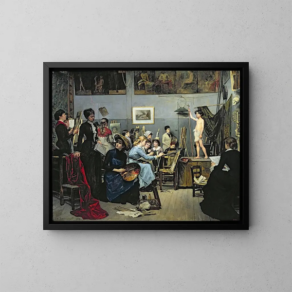 In the studio - Marie Bashkirtseff — framed artwork on a wall