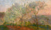 Landscape painting with trees and sunset - Marie Bracquemond — artwork view
