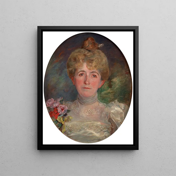 Portrait of Louise Langlois Quivéron - Marie Bracquemond — framed artwork on a wall