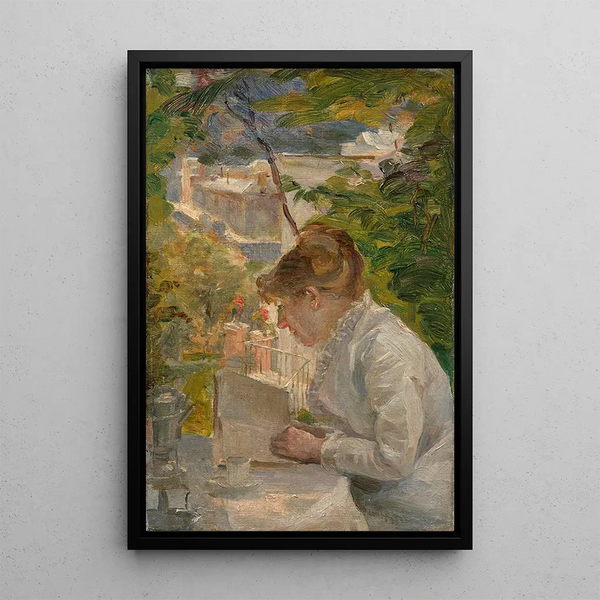 Study for The Coffee Cup - Marie Bracquemond — framed artwork on a wall