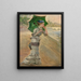 Study of an Elegant Woman with Parasol for En bateau Sisley and his wife - Marie Bracquemond — framed artwork on a wall