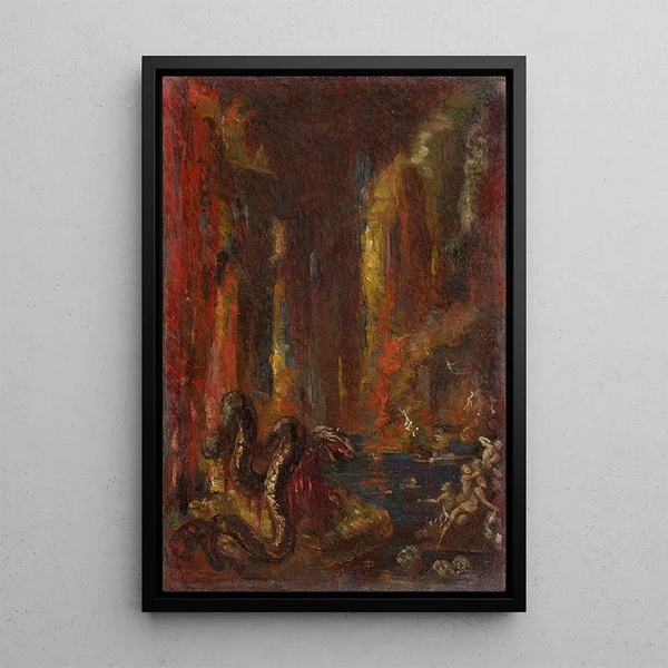 La Tête et la Queue du Serpent d'après Gustave Moreau - Marie Bracquemond — framed artwork on a wall