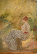Woman sewing - Marie Bracquemond — artwork view