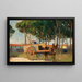 A donkey cart in a southern landscape - Marie Egner — framed artwork on a wall