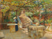 An amateur of flowers on a sunlit terrace - Marie Egner — artwork view