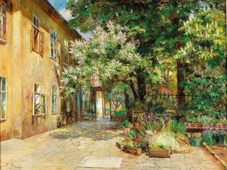 A view of the courtyard at No. 8 Dreilaufergasse, 1070 Vienna - Marie Egner — artwork view
