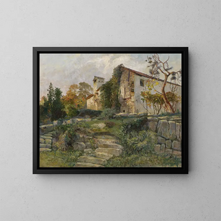 Old Wall Painting - Marie Egner — framed artwork on a wall