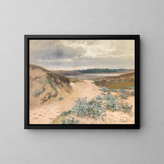 Landscape of dunes in Brittany - Marie Egner — framed artwork on a wall