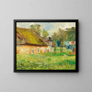 Linge à sécher - Marie Egner — framed artwork on a wall