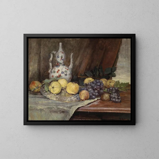 Still life with a coffee pot - Marie Egner — framed artwork on a wall