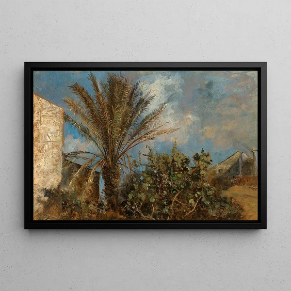 Palmiers à Corfou - Marie Egner — framed artwork on a wall