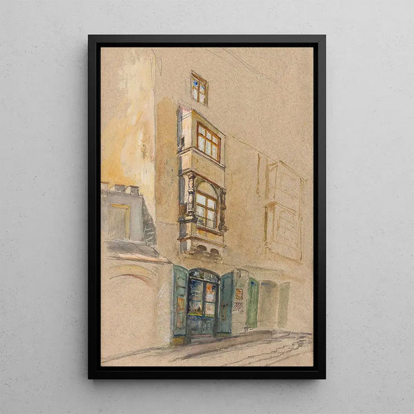 House Patrician Painting in Vienna - Marie Egner — framed artwork on a wall