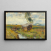 Summer in the Salzburg Marshes with a View of the Fortress - Marie Egner — framed artwork on a wall