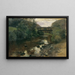 Eau de forêt avec pont - Marie Egner — framed artwork on a wall