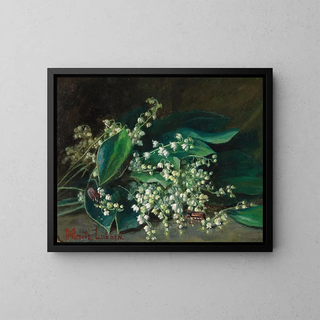 Muguets du val - Marie Elisabeth Moritz Lüben — framed artwork on a wall